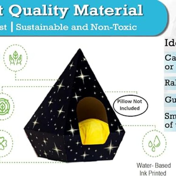 Cat Teepee Bed – Indoor Pet Tent House for Cats, Kittens & Small Dogs 🏕️🐾 - Picture 4 of 12